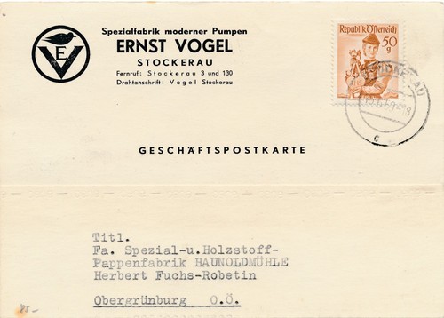 Trachten-Geschäfts-Postkarte