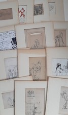 Zeichnung: Konvolut Zeichnungen, Entwürfe, Bleistift, Tusche, Heinrich Stegemann