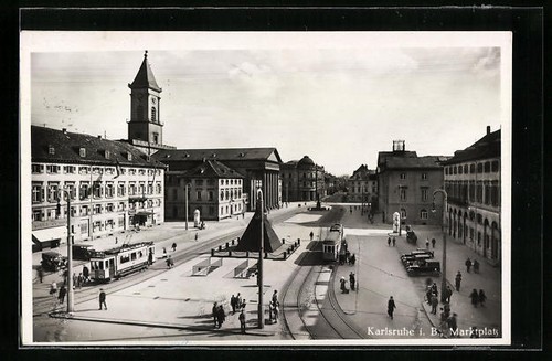 Ansichtskarte karlsruhe b - karlsruhe,