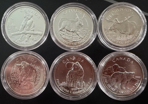 Kanada dollars silbermünze - kanada, 5
