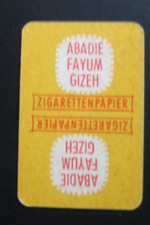 alte Sammelkarten Abadie Fayum Gizeh Zigarettenpapier Spruchreim+Illustrationen