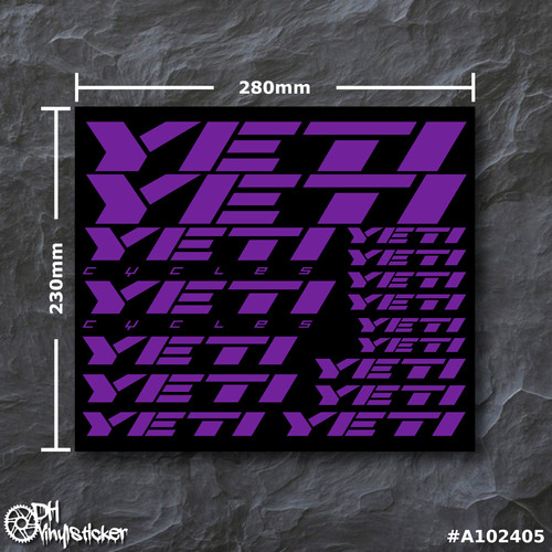 Yeti stickersatz lila - yeti,