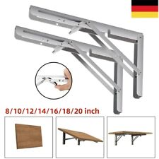 2er 4er Set Klappkonsole Schwerlast, Edelstahl Scharniere Klappbar, Klapptisch