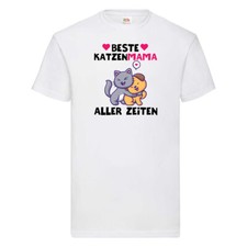 Beste Katzenmama | Katzenmama | Katzenbaby | Herz T-Shirt Weiß