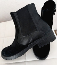 Ricosta Damen Schuhe Stiefeletten Boots Leder Reißverschluss schwarz Gr. 38 neu