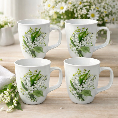 Becher set maiglöckchen 4 - becher-set, "maiglöckchen",