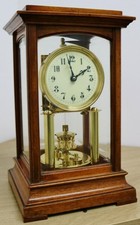 Antike deutsche Gustav Becker 400 Tage Jubiläum Mahagoni Drehmanteluhr