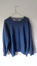 A. W. DUNMORE CASHMERE SEIDE Pullover Herren XXL Kaschmir Marineblau Langarm