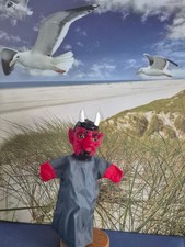 Handpuppe Teufel mit Gummikopf