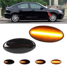 2x Schwarz Klar LED Blinker