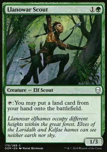 Llanowar scout dominaria - llanowar,