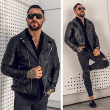 Bikerjacke Kunstlederjacke