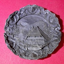 Wand Relief Teller aus Holz