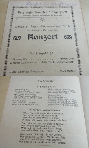 Programmheft hameln 1919 - programmheft,