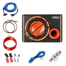 Aktiv Subwoofer 4200 Watt Bass + Verstärker + Kabelset Auto Aktivsub NEU