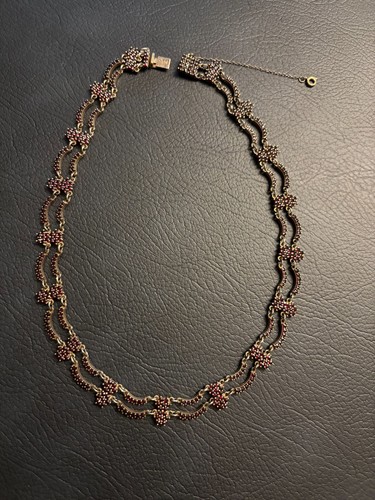 Vintage granatschmuck collier - vintage,
