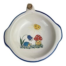Wärmeteller Kinderteller Warmhalteteller Pilz Igel Sonne Zeller Keramik VINTAGE