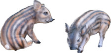 Wildschwein 2 er Set Deko Tierfigur Gartenfigur