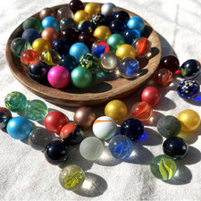 60 Glasmurmeln 16mm • Bunte