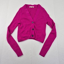 BODEN Strickjacke Medium 12 14 Rosa Damen 100% Merinowolle Langarm