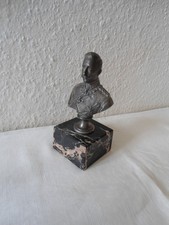 Büste Kaiser Wilhelm der 2. von Preußen in Paradeuniform Metall auf Marmorsockel