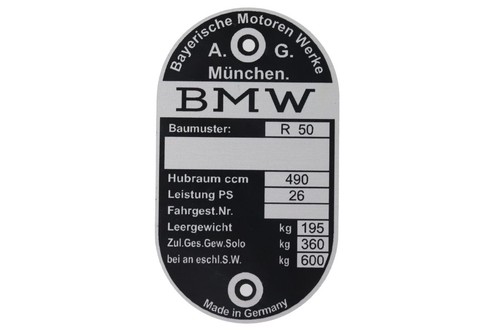 Typenschild für bmw - für,