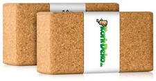 Yoga Block Kork 2 Stk. | Yoga Klotz | 2er-Pack | 100% Natur Kork | stabil | Yogi