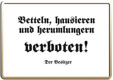BETTELN VERBOTEN FUNSCHILD -