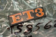 N9) Vespa ET3 125 (VMB1) Emblem 158562 Targhetta Plakette Orange Schild Badge