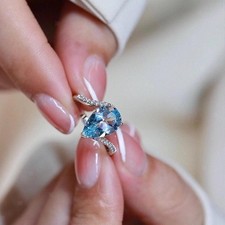 Verlobungsring Wassertropfen Form Ring Valentinstag Geschenk Versprechen