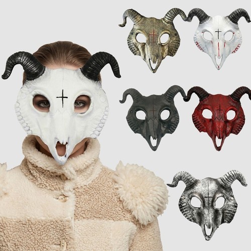 Halloween mardi goat mask - goat, pu