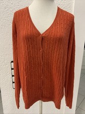 ADAGIO Strickjacke Damen Cardigan.Seide/Kaschmir Zopfmuster Gr.ca.44/46 2XL