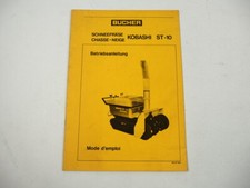 Bucher Kobashi ST-10 Schneefräse Betriebsanleitung Mode d emploi Chasse Neige