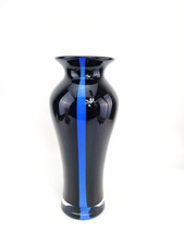 Glas  Vase Glas Schwarz mit