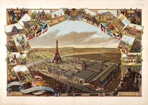 Vintage paris 1889 - vintage,