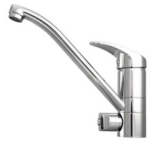 Glänzende Spültischarmatur mit Geräteanschluss - Einhandmischer Küche Chrom 