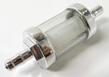 ✅ Yamaha Aerox, Peugeot Speedfight 1 2 Benzinfilter 6mm Chrom Klar ✅