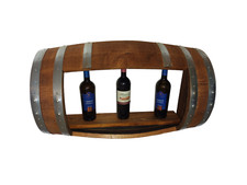 Rustikales Weinregal Wandfass