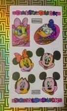 Glitzer Sticker 90er Vintage Aufkleber für Stickeralbum Mickey Micky Maus Disney