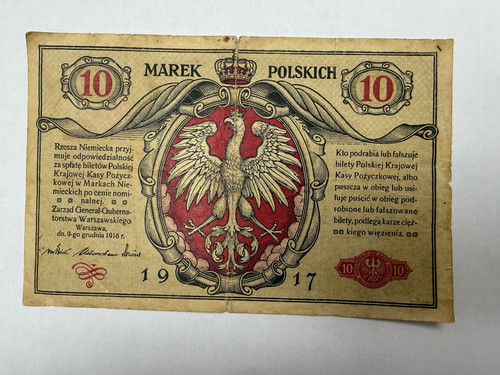 Polen 1917 geldschein banknote - 1917,