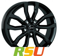 4x Autec Typ U - Uteca schwarz 8x18" ET43 LK5 120 ML 65.1 Alufelgen 18 Zoll