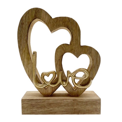 Holz aufsteller herz love - holz,