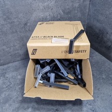 100 Stück NITRAS Einweg-Rasierer Black Blade 1-Klingen Tattoo Kosmetik
