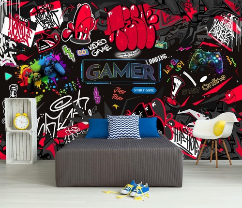 Graffiti thema gaming zimmer - graffiti,