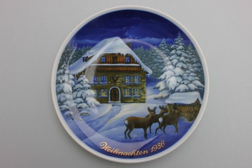 Weihnachtsteller 1986 haus in - 1986,