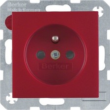 Berker Steckdose mit Erdungsstift 6765760062 Abdeckung Stecker Steckdosen