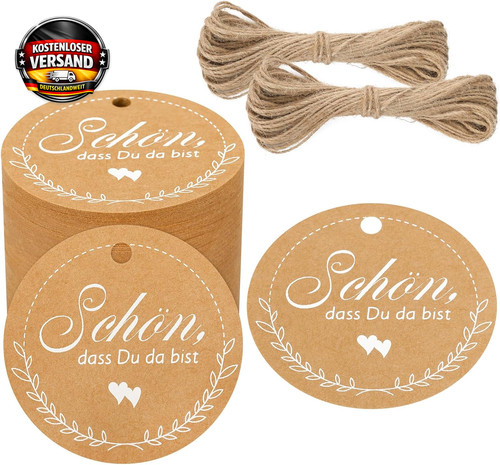 Geschenkanhänger rund für