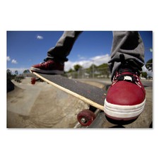 Postereck 0171 Poster Leinwand Skater, Halfpipe Sport Extrem Funsport Skateboard