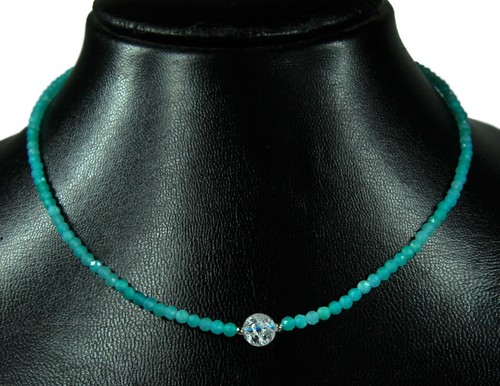 Blauer andenopal halskette - blauer,