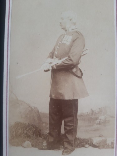 Cdv alter soldat - soldat, militär
